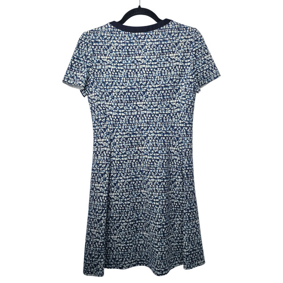 Tory Burch Peninsula Blue Tribal Ponte Zip Front Dress Size XS - Picture 4 of 7